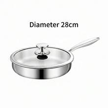 1 pieza Sartén antiadherente de acero inoxidable de 3 capas, apta para todo tipo de cocinas, calentamiento rápido y uniforme, sartén para panqueques, compatible con cocina de inducción, utensilios de cocina, wok, apta para lavavajillas, sartén antiadherente, sartén pequeña, sartén antiadherente con tapa, olla de cocina, sartén con panal, utensilios de cocina modernos, sartén de moda, sartén de alta calidad, utensilios de cocina duraderos, menaje de cocina multifuncional, sartén antiadherente, uso profesional de chef, cocina diaria, hogar y vida, cocina y comedor, utensilios y piezas de cocina - Ver 15