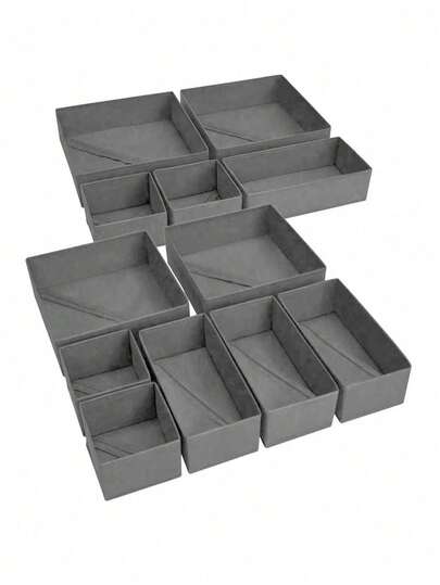 3/1pc Foldable Fabric Storage Box, Wardrobe Organizer Drawer Divider, Underwear Socks Bra Storage Container, Home Decor Dorm Essential Storage Basket