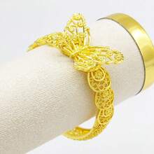 1pc Middle Eastern Luxury Bracelet, 2 Styles Available, Women's Fashion Jewelry, African, Bridal Wedding Ceremony - Yellow Gold - View 6