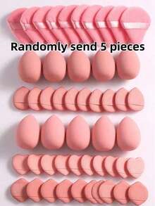 50-10pcs Makeup Sponge Set, Makeup Blender, Professional Makeup Blending Sponge Wholesale, Hoarding, Super Soft Concealer Sponge, Facial Makeup Tools, Suitable For Foundation, Powder, Toner - Pink - View 13