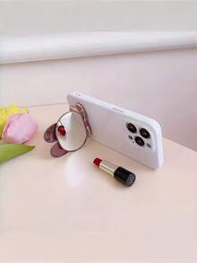 1/2pcs Foldable Rotatable Butterfly & Rabbit Girl Cartoon Makeup Mirror Phone Holder - One Size Fits All - View 8