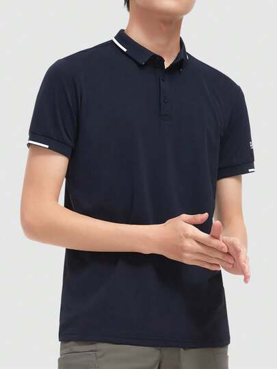 CAMEL CROWN Men's Outdoor Quick-Dry T-Shirt, Lightweight Breathable Moisture-Wicking Cooling Sun Protection Round Neck Short Sleeve T-Shirt For Summer