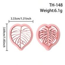 塑料聚合物粘土切割器 & 叶子形状，精细纹理 - DIY 手工艺品，带有精确切割边缘，适用于手工粘土、珠宝珠子、树脂饰品 - 聚合物粘土艺术用品模具（兼容 DIY 套件） - TH148 - 查看 12