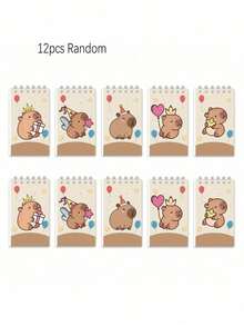 12pcs Capybara Office Supplies Capybara 12/10/8/6/5/4Pcs/Set Lilo & Stitch Stitch Kawaii Pocket Book Hand Book Notepad Paper Cartoon Office Cartoon-Themed Journal For Students And Office Use Perfect Back To School Gift For Return School(Some Parts May Be Random) - 1 Set - View 13