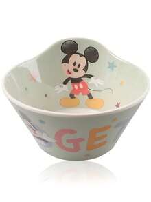 1pc Disney Single Handle Bowl, Cartoon Cereal/Soup Bowl, Melamine, Heat Resistant, 460ml - Multicolor - View 7