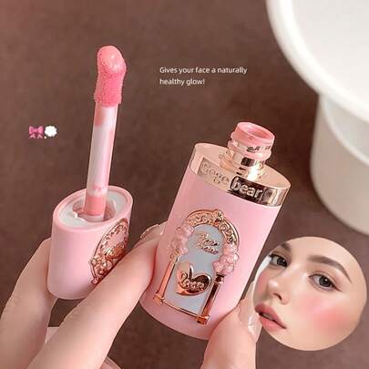 Rubor líquido y lápiz labial de cisne para el jardín, contorneado, natural y transparente, tonos naturales de baja saturación, adecuado para uso diario y ocasiones especiales, creando un maquillaje de estilo coreano natural