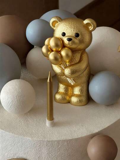 Festive Balloon Bear Silicone Candle Mold, 3D Bear Plaster Mold, Heat-Resistant | High Elasticity Soft Silicone Mold, Multi-Purpose - For Making Candles, Plaster/Painting, Squeeze Toys/Stress Relief, Photography Backdrops, Home Decor For Holidays, Party Gifts, Handmade Crafts. Molded In One Piece, Flexible And Easy To Clean, Reusable