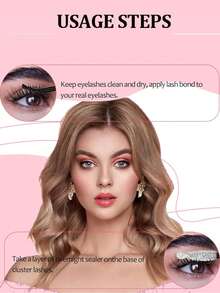 1支升级版5ml+5ml双头睫毛胶，防水，加固假睫毛，打造完美妆容 - 淺粉色 - 查看 7