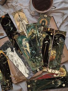 30PCS Dark Gothic Style Bookmarks Unique Creative Pattern Paper Bookmarks Personalized Fun Reading Markers Decorative Bookmarks - Office Supplies Funny Gifts - 30pcs/pack - View 2