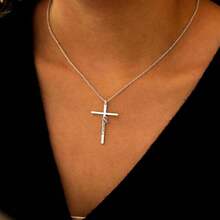 Custom Cross Name Necklace, Engraved Cross Necklace With Name, Christian Gifts, Baptism Gift, Christmas Gift, Religious Gift, Communion Gift - Multicolor - View 4