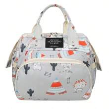 尿布背包 - 必备婴儿旅行手提包 - 多功能防水尿布包，旅行必备婴儿包，大容量尿布包，尿布收纳袋，男女通用，婴儿包 - 灰色 - 查看 8