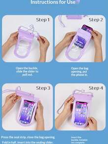 1/2pcs Waterproof Phone Pouch, Touch Screen, Swimming, Drifting, Underwater Photography Accessory, Transparent Sealed Bag - One Size Fits All - View 6