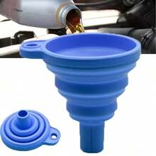 1个汽车发动机油漏斗，通用型硅胶液体漏斗，可折叠便携式汽车换油漏斗，伸缩长颈液体漏斗 - 漏斗 - 查看 13