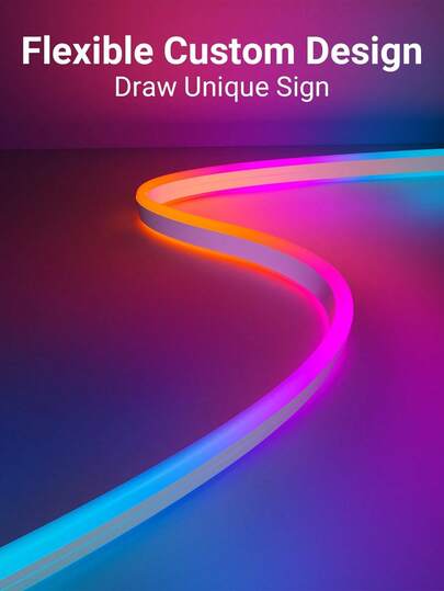 Flexible Neon LED Strip Light,RGB Multi-Color, Bendable For DIY Shaping, Includes Remote Control, Commonly Used For Home Decoration And Party Atmosphere Creation,For Room/Party Decor, TV Monitor Backlighting, Suitable For Mother's Day, Easter, Spring Festival, Oktoberfest, Independence Day, Christmas, Halloween, New Year, Valentine's Day, St. Patrick's Day