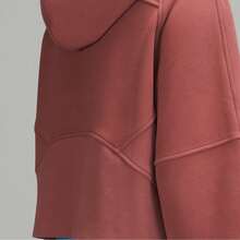 Lululemon Women's Scuba Oversized Half-Zip Short Wear Hoodie | Premium Cotton-Blend Fleece Sweatshirt | Luxury Soft Breathable Pullover | Chic Boxy Fit Short Hooded Jumper | Cozy Athletic Leisure Hoodie With Kangaroo Pocket - 棕色 - 查看 5