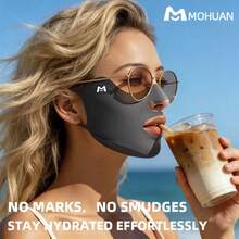mohuan Máscara facial de protección UV de seda de hielo para golf y running para mujeres, máscara facial de protección solar de seda de hielo, visera solar anti-UV para mujeres, máscara facial transpirable de protección solar para deportes al aire libre - Multicolor - Ver 4