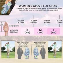 FINGER TEN Women's Golf Glove With Fashion Ball Marker, 1pc Left Hand, Fashionable Blue Octagon Pattern Design, Breathable And Comfortable, Provides Stable Swing, Comfortable Fit And Secure Grip - Blue - View 8