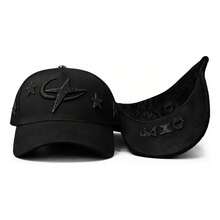 Gorra estilo Barbas Hats Galaxy Total Black calidad premium con interior satinado chip nfc incluido sombrero unisex color negro otoño invierno - Negro - Ver 2