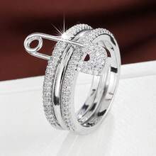 1pc Detachable Design Artificial Zirconia Inlaid Women Ring - Multicolor - View 24