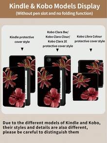 Kingsung Shockproof Floral Lily Flower Pattern Tablet Protective Case, Suitable For 9.7/10.2/10.5/10.9/12.9 Inch Pro 11 Inch, 10th Gen, Galaxy Tab S6 Lite 10.4 Inch, Kindle Paperwhite 12th Gen 2024, Kindle (11th Generation) 2022, Soft Shock-Proof, Support Smart Stand/Auto Wake/Sleep Spring Birthday Gift - Multicolor - View 11
