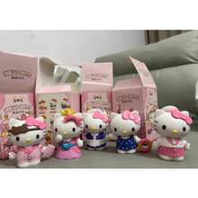 SANRIO 1 Peça Caixa Misteriosa - 8 Figuras de Personagens de Desenho Animado em PVC de Estilos Aleatórios com Suporte de Exibição, Decoração de Quarto de Desenho Animado Fofa, Presente de Feriado/Aniversário/Formatura, Lembrancinhas de Festa (Sem Necessidade de Energia), Presente de Volta às Aulas, Brinquedos, Colecionáveis de Caixa Surpresa - Multicolorido - Visão 7