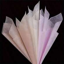 38 hojas de papel de regalo floral coreano con textura de leche - Envoltura para ramos de flores frescas, arreglos florales secos y embalaje de regalos - Blanco - Ver 3