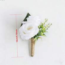 Ivory Artificial Flower Bouquet, Bridesmaid Bouquet, Wedding Ceremony, Anniversary, Dining Table Centerpiece - Multicolor - View 10