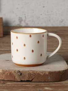 1个320毫升陶瓷心形手柄杯，奢华简约创意咖啡杯，触感光滑舒适，做工精致，可重复使用，美观大方的流行手柄杯，办公居家牛奶杯，客厅高档杯，节日礼物，可微波炉加热 - 彩色 - 查看 10