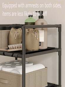 1pc Multi-Layer Bathroom Storage Rack With Swivel Wheels, Laundry Hamper, Underwear & Clothing Organizer - Multicolor - View 7