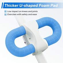 MERACH Ab Machine, Ab Workout Equipment, Adjustable Ab Trainer Machine For Abs Workout At Home Gym, Foldable, Knee Protection, Abdominal Trainer For Stomach Workout - White and Blue - View 9