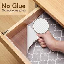 1 Roll Thick Gray Non-Slip Washable EVA Refrigerator/Cabinet Liner Mat, Easy To Cut - Grey - View 4
