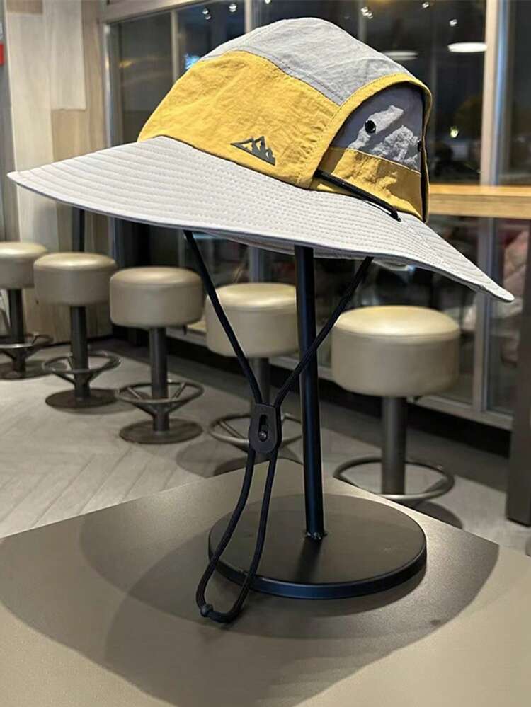 1 件装撞色男士春夏徒步帽，防风、防紫外线、3D 设计、可折叠、时尚百搭、风格优雅、柔软舒适、透气、多功能、修脸，适合海滩、户外、徒步、骑行、旅行、郊游、街头、约会、远足等各种场合。 - 拼色小山漁夫 - 查看 4