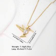 1pc 18K Gold Plated Copper Round Pendant Necklace, Luxury Jewelry, Minimalist Design, Exquisite Gift For Women - Gold - View 8