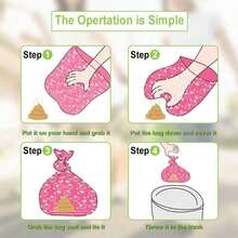 12/11/1卷装狗粪袋，加厚全覆盖垃圾袋，加厚垃圾袋，拾便袋，垃圾袋，可堆肥，可爱便便袋 - 彩色 - 查看 6