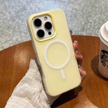 Liquid Silicone Phone Case In Solid Yellow - Anti-Yellowing & Soft Protective, Compatible With [Device], Waterproof, Shockproof, Anti-Fall, Anti-Scratch - Kiểu 9 (1 chiếc) - Xem 1