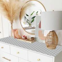 1 Roll Thick Gray Non-Slip Washable EVA Refrigerator/Cabinet Liner Mat, Easy To Cut - Grey - View 9