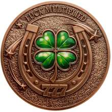 1pc Gold Lucky 777 & 888 Coin Set, Four-Leaf Clover, Horseshoe & Elephant Auspicious Symbols, Collectible Wealth-Attracting & Prosperity Gift - one-size - View 7
