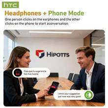 HTC NE48 滑盖式无线耳机：彩色高清显示屏、触控操作、入耳式设计、多功能控制、自定义壁纸上传、AI翻译功能 - 查看 10