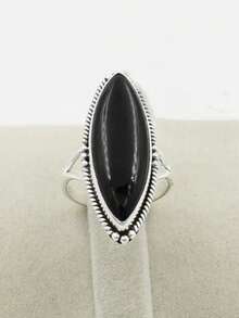 1pc Elegant Boho Style Ring, Luxury Unique Punk Ring, Valentine's Day Jewelry Gift - 銀色 - 查看 9