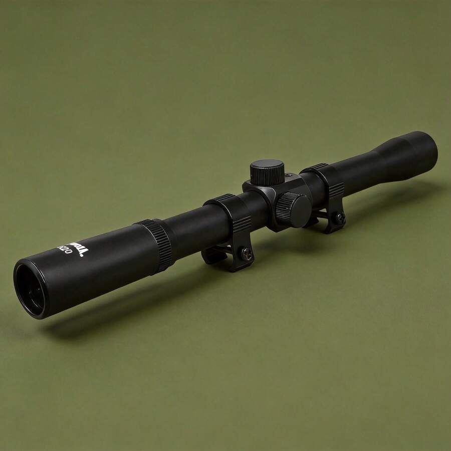 Mira Telescópica 4x20 Imagen Clara Lente Preciso Doble Montura Resistente Ajuste Rápido Para Caza Recreativa Herramienta Óptica de Ampliación - 4 x 20 - Ver 1