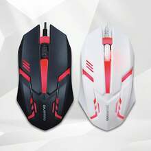 Mouse Gaming LED Alámbrico Usb Respiración Luz Ratón - Negro - - Ver 4