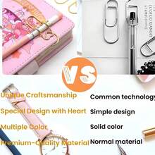 20pcs Stainless Steel Multi-Functional Metal Clips Set, Large Capacity Notebook & Journal Accessories With Pen Holder, Office & Study Supplies Organizer - Multicolor - View 5