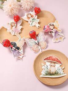 48张可爱仙女蝴蝶棒棒糖装饰卡片，生日派对装饰，女孩仙女派对棒棒糖收纳卡，趣味糖果收纳卡，魔法仙女派对棒棒糖收纳盒，简易DIY糖果装饰，性别揭晓派对装饰，一周岁生日装饰，迎婴派对装饰，婚礼装饰，迎婴派对礼物 - 仙子 - 查看 5