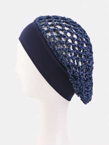 1pc Women's Elastic Wide-Brim Hair Net Sleeping Cap, Hair Care Protective Cover Suitable For Daily Use - Multicolor - View 14