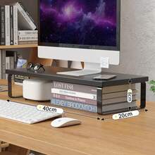 Notebook Computer Stand Desktop Computer Screen Desktop Elevated Desktop Storage And Storage Pad Elevated - White-b-1pcs - View 3