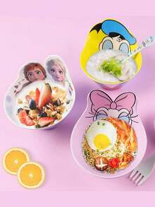 Disney New 360ml Cartoon Rice Bowl, Soup Bowl, Melamine Porridge Bowl, Heat-Resistant Tableware, 1pc 3D Shaped Small Bowl - Multicolor - View 3