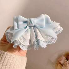 1/2/4 piezas Clips para el cabello con lazo de encaje etéreo, Clips para flequillo lateral estilo Lolita, Clips para cola de caballo dulce para mujeres, Pinzas para el cabello, Pasadores para el cabello, Barrettes para el cabello, Horquillas, Accesorios - Horquilla con lazo de encaje - Ver 2