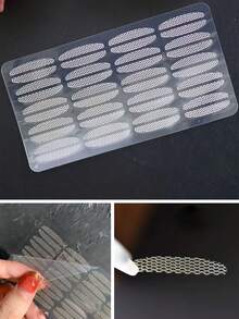 Double Eyelid Patch Thin Gauze Mesh Lace Stickers Invisible Double Fold Adhesive Free Eyelid Sticker Invisible Narrow Tape - Nude - View 2