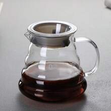 Bộ dụng cụ pha cà phê nhỏ giọt kiểu Nhật, bình thủy tinh chịu nhiệt, dụng cụ pha cà phê nhỏ giọt chuyên nghiệp, có vạch chia độ, món quà lý tưởng cho tháng Ramadan. - trắng - Xem 9