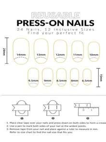 24pcs Medium Almond-Shaped Easter Fake Nails With Cute Rabbit, Strawberry, Flower Patterns, Pink Cake Design, Full Coverage Glossy Acrylic Nails For Women - Multicolor - View 5